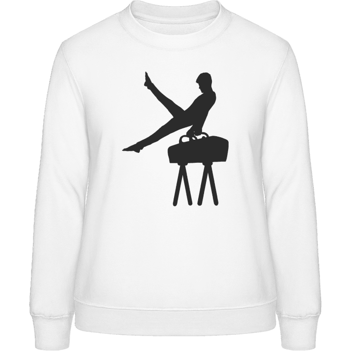 Gym Pommel Horse Silhouette Sweatshirt för kvinnor contain pic