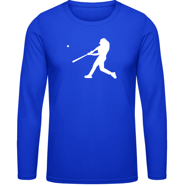 Baseball Player Silhouette Long Sleeve Shirt contain pic