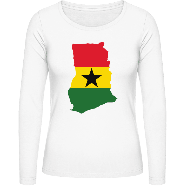 Ghana Map Langermet skjorte for kvinner contain pic