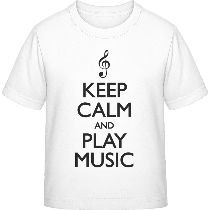 Keep Calm and Play Music T-skjorte for barn contain pic