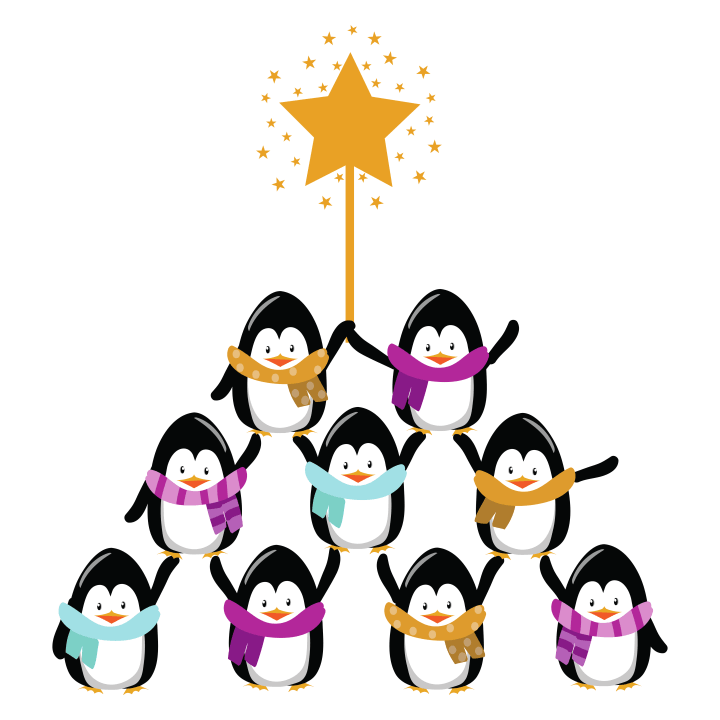 Penguin Christmas Tree Felpa con cappuccio per bambini 0 image