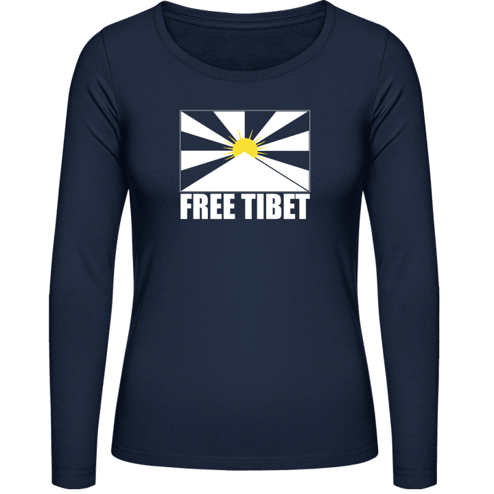 Free Tibet Flag Kvinnor långärmad skjorta contain pic