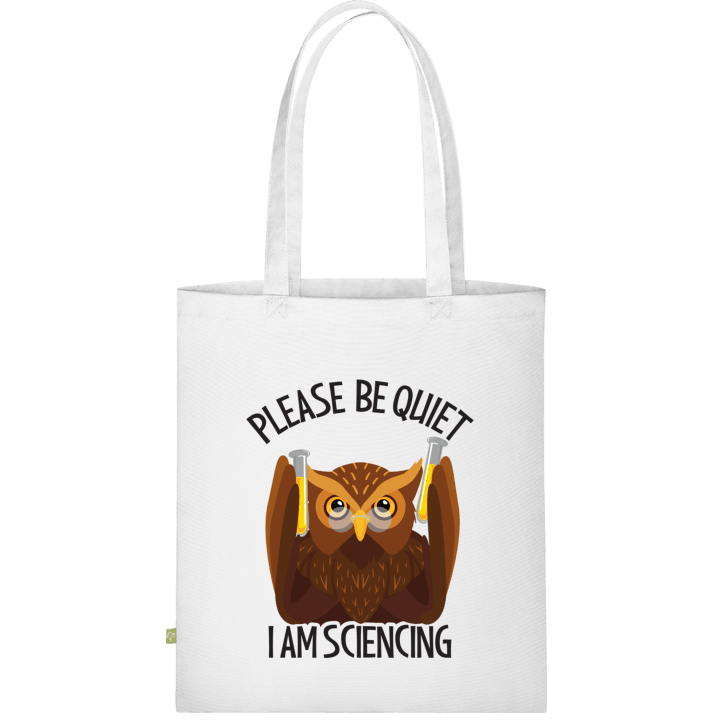 Please Be Quiet Sciencing Owl Stof taske 0 image