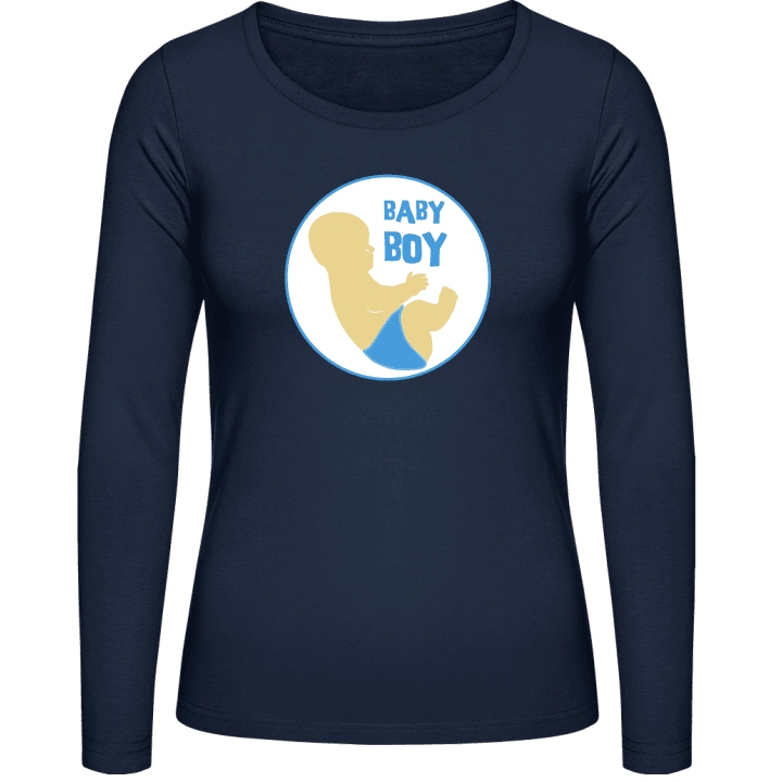 Baby Boy Inside Mother To Be Vrouwen Lange Mouw Shirt 0 image