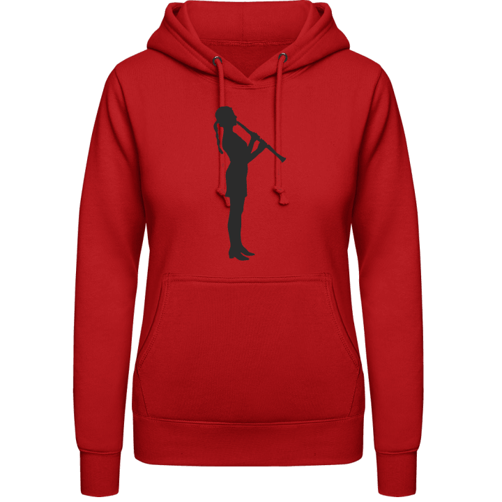 Clarinetist Silhouette Female Women Hoodie contain pic