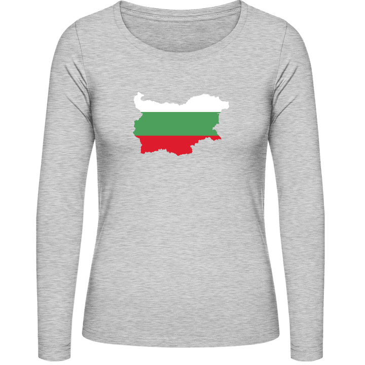Bulgaria Map Langermet skjorte for kvinner contain pic