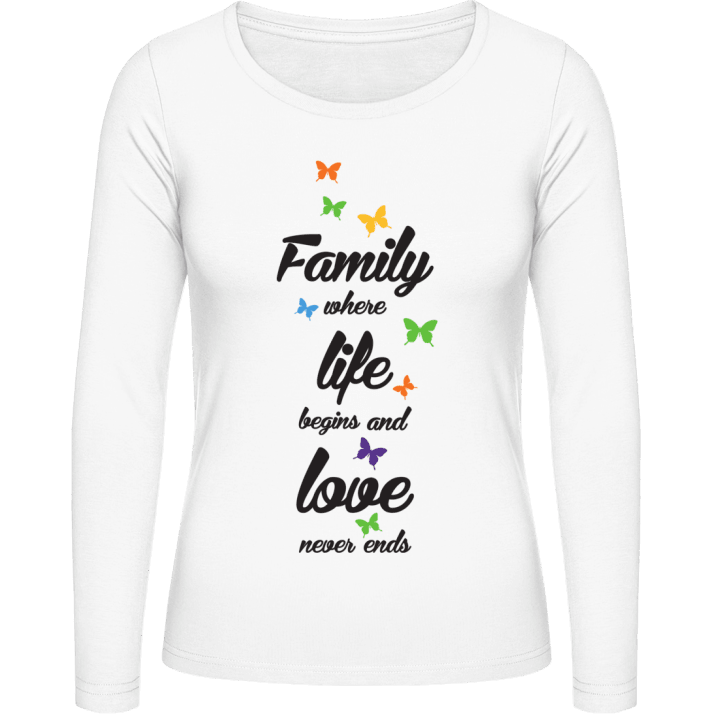 Family where life begins T-shirt à manches longues pour femmes 0 image