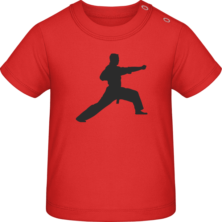 Kung Fu Fighter Silhouette Camiseta de bebé contain pic