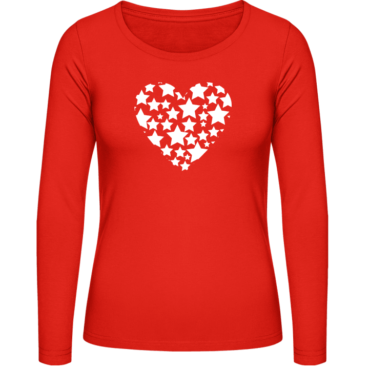 Stars in Heart Vrouwen Lange Mouw Shirt contain pic