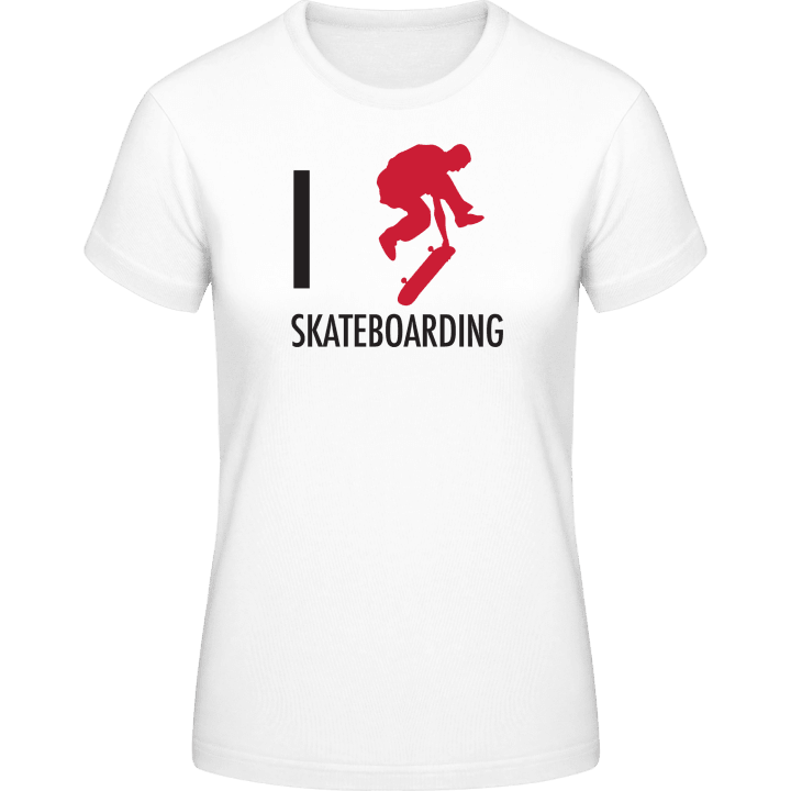I Love Skateboarding T-shirt til kvinder 0 image