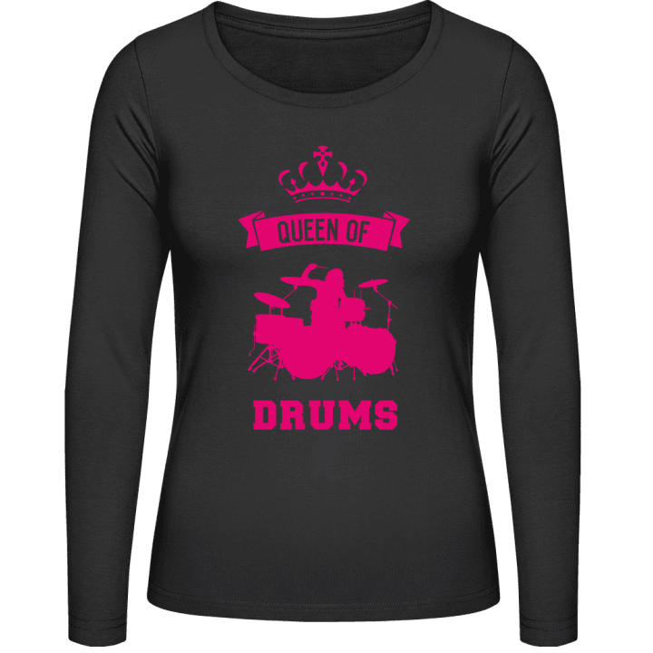 Queen Of Drums Langermet skjorte for kvinner contain pic