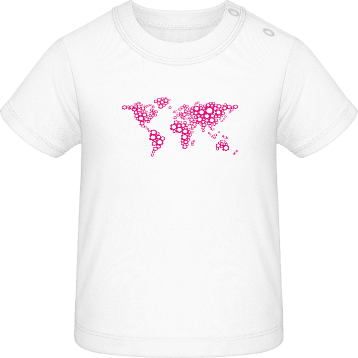Floral Worldmap Baby T-skjorte contain pic