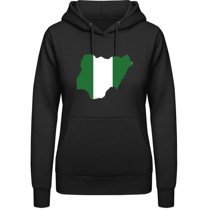 Nigeria Map Flag Felpa con cappuccio da donna contain pic