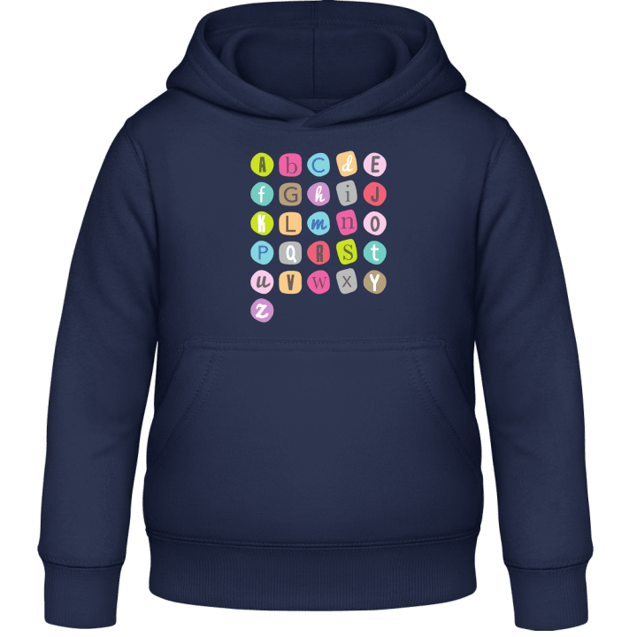 Colored Alphabet Kids Hoodie contain pic