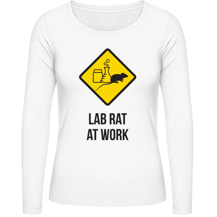 Lab Rat At Work Kvinnor långärmad skjorta contain pic