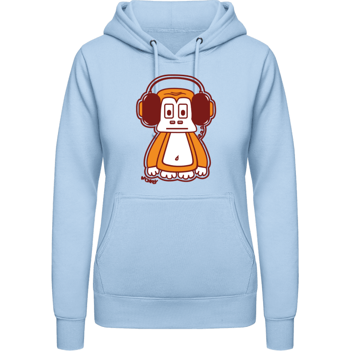 Monkey With Headphones Women Hoodie contain pic