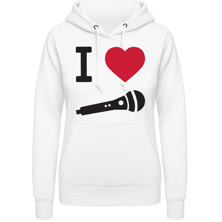 I Heart Singing Michrophone Women Hoodie contain pic