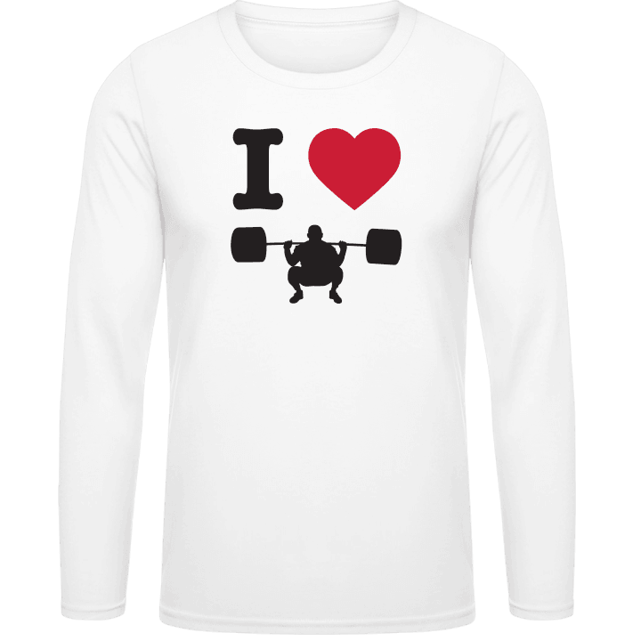 I Heart Weightlifting Langarmshirt contain pic