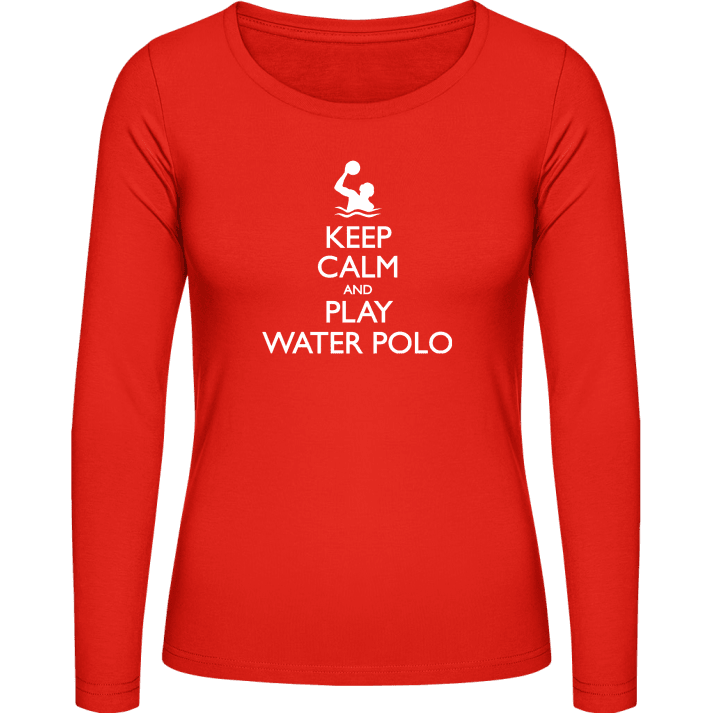 Keep Calm And Play Water Polo Langermet skjorte for kvinner contain pic