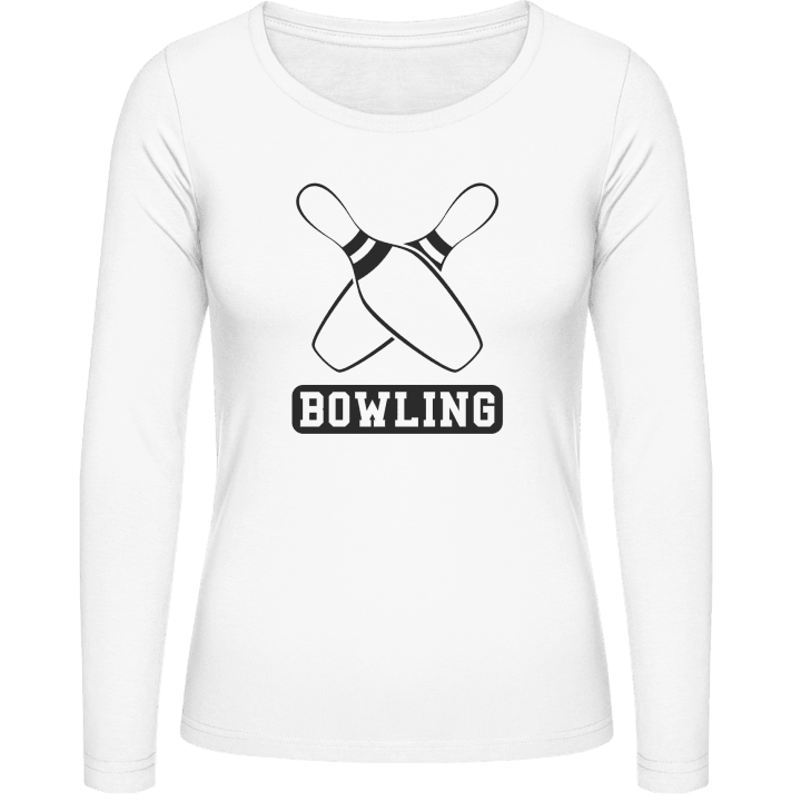 Bowling Icon T-shirt à manches longues pour femmes contain pic