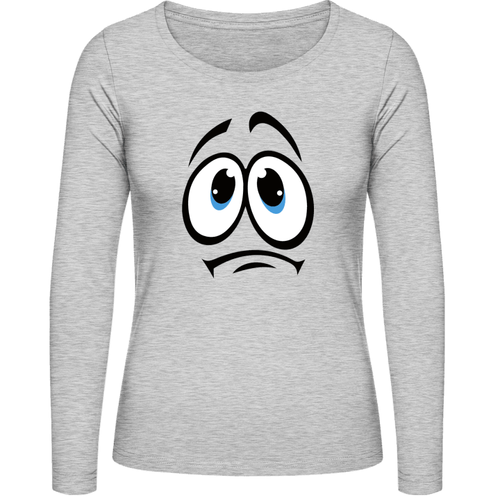 Smiley Face triest Vrouwen Lange Mouw Shirt contain pic