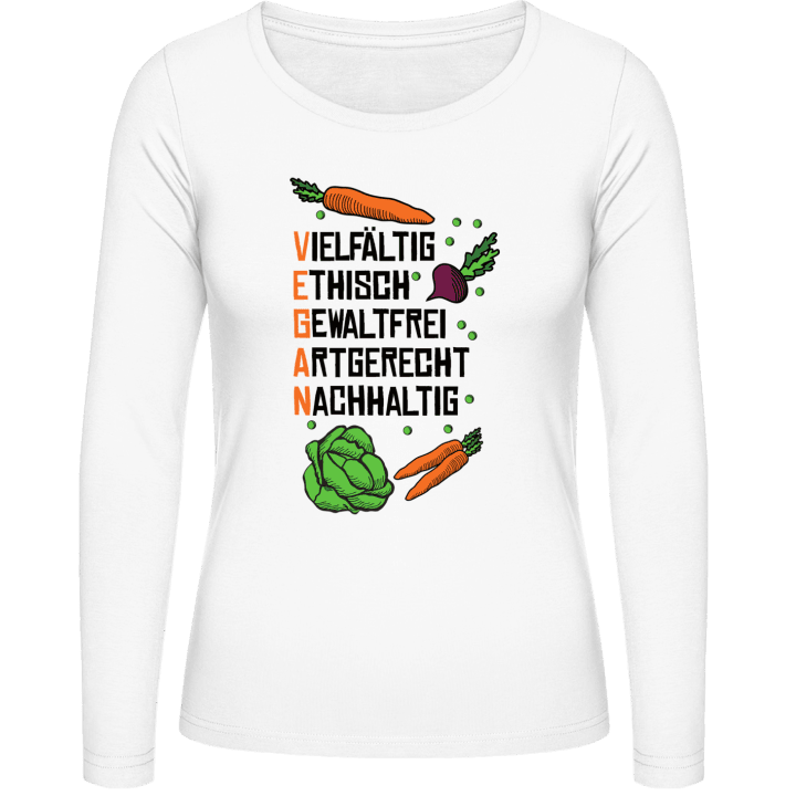 Vegan Definition T-shirt à manches longues pour femmes contain pic