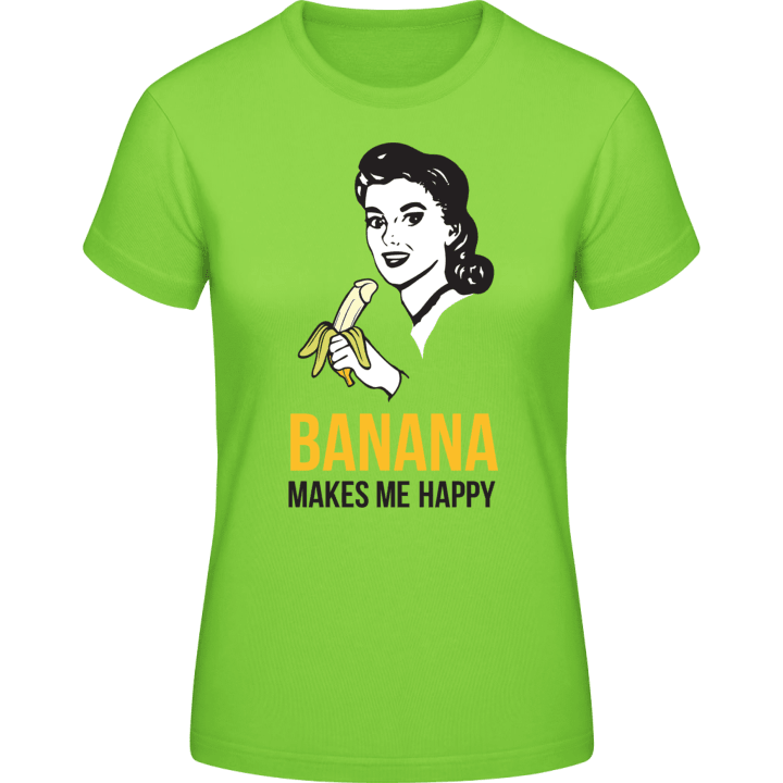 Banana Makes Me Happy T-shirt til kvinder 0 image