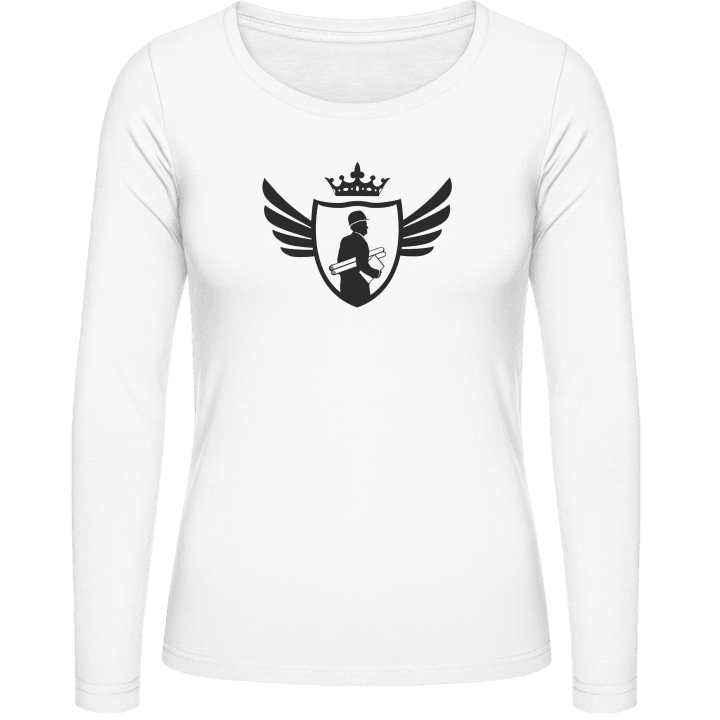 Engineer Coat Of Arms Design T-shirt à manches longues pour femmes contain pic