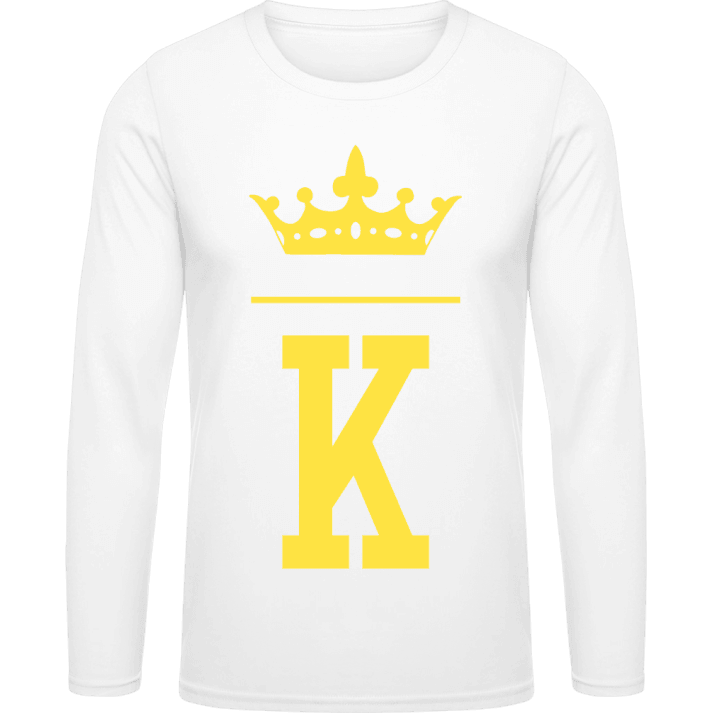 K Name Initial Long Sleeve Shirt contain pic