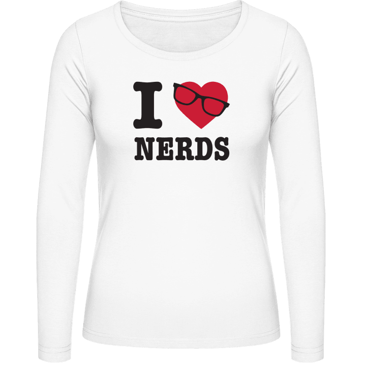 I Love Nerds Langermet skjorte for kvinner contain pic