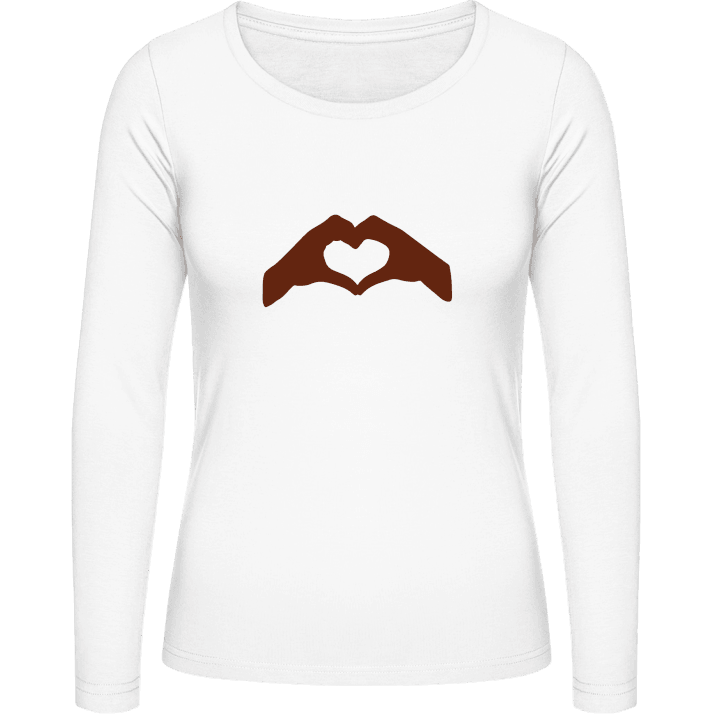 Heart Hands T-shirt à manches longues pour femmes contain pic