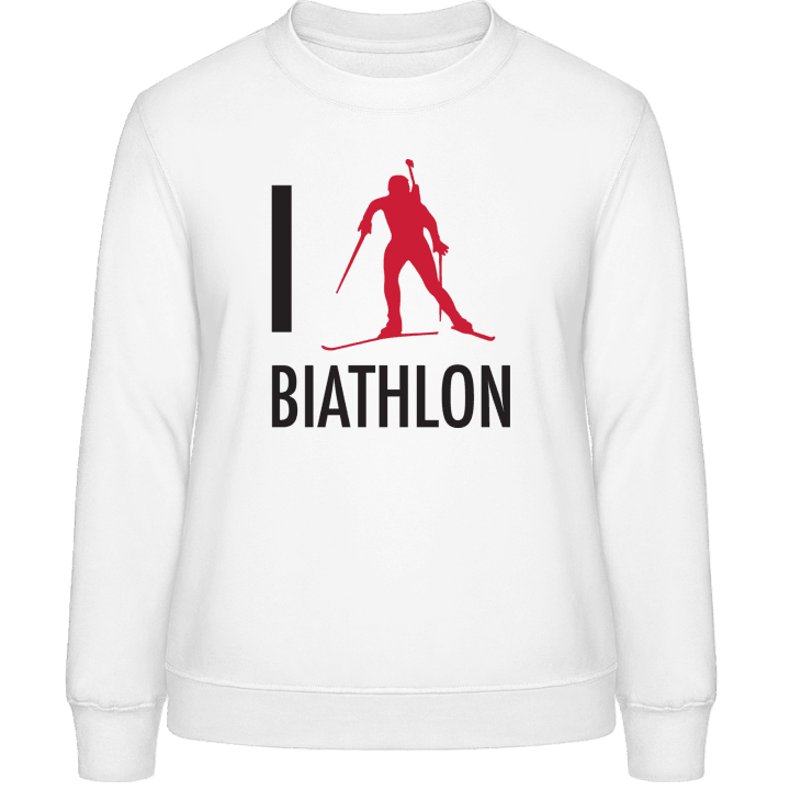 I Love Biathlon Sweatshirt för kvinnor contain pic