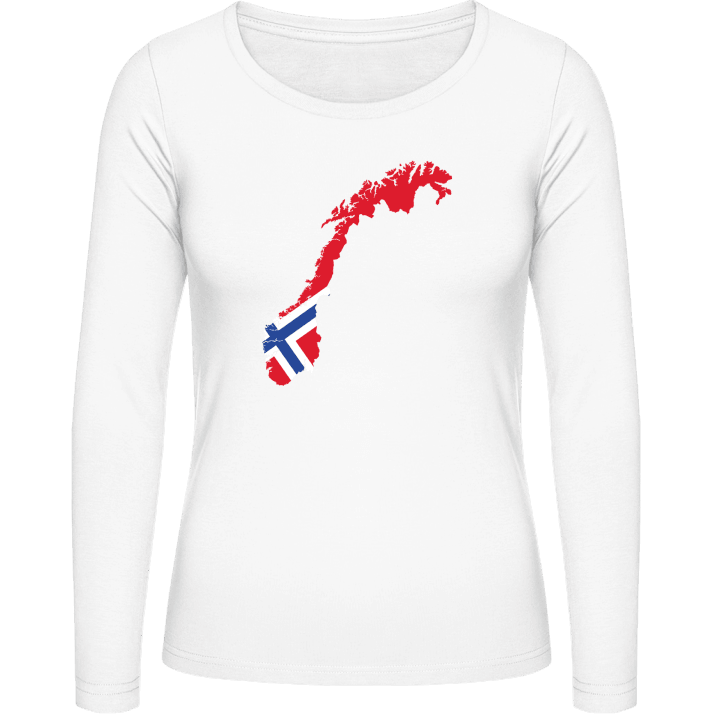 Norway Map T-shirt à manches longues pour femmes contain pic
