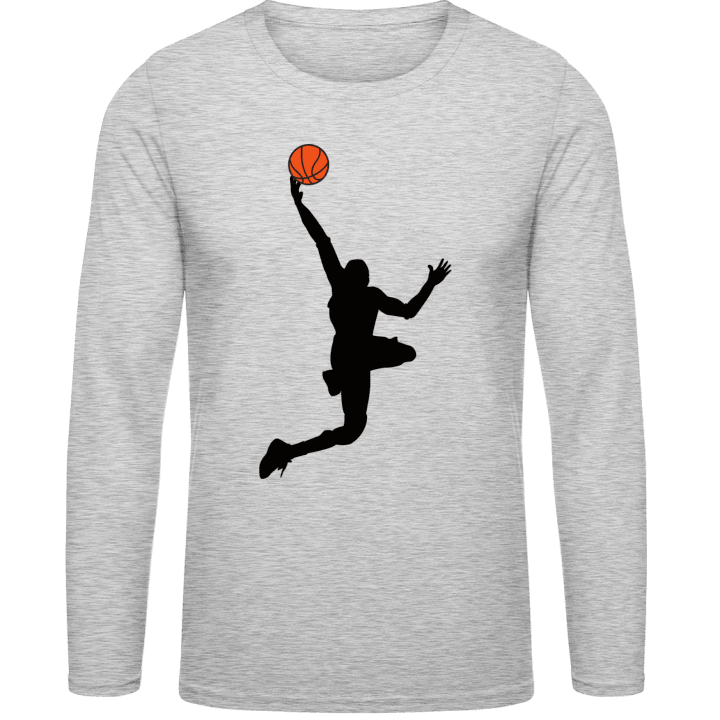 Basketball Dunk Illustration Long Sleeve Shirt contain pic
