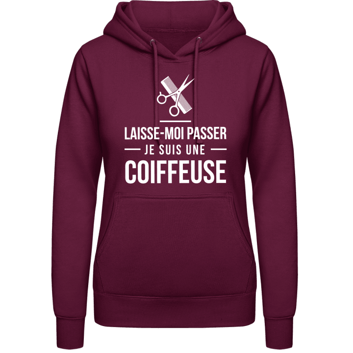Laisse-Moi Passer Je Suis Une Coiffeuse Sudadera con capucha para mujer contain pic