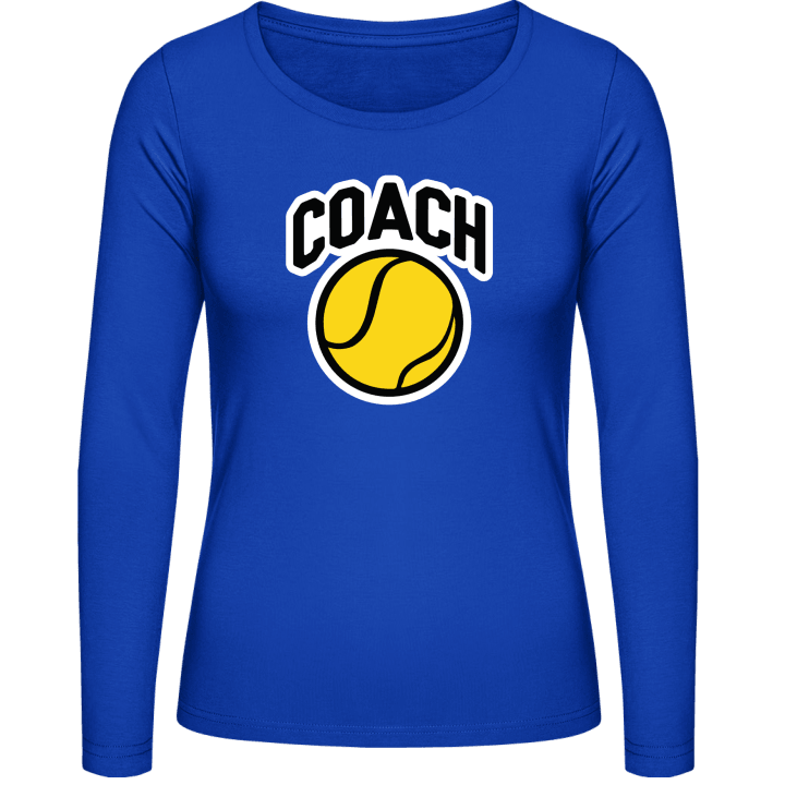 Tennis Coach Logo Langermet skjorte for kvinner contain pic