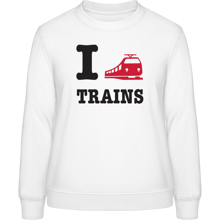 I Love Trains Sweatshirt til kvinder 0 image