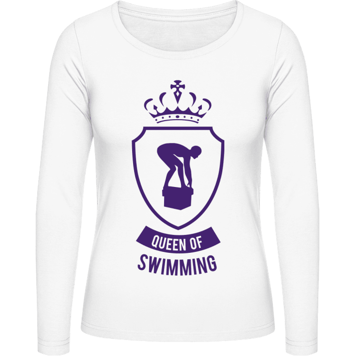 Queen Of Swimming Vrouwen Lange Mouw Shirt contain pic