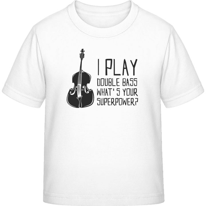 I Play Double Bass T-shirt för barn contain pic