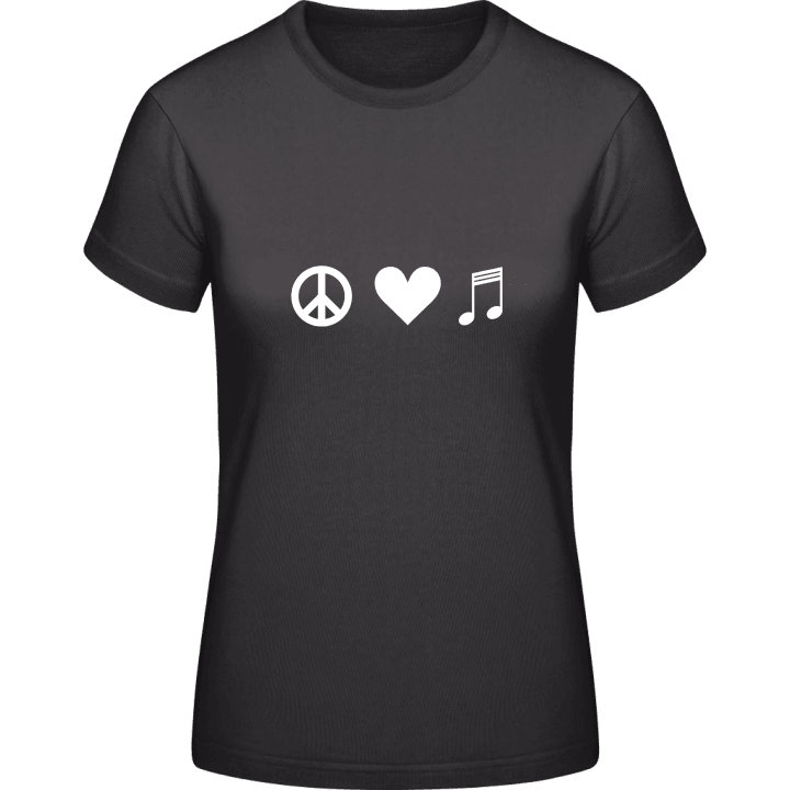 Peace Heart Music T-shirt til kvinder 0 image