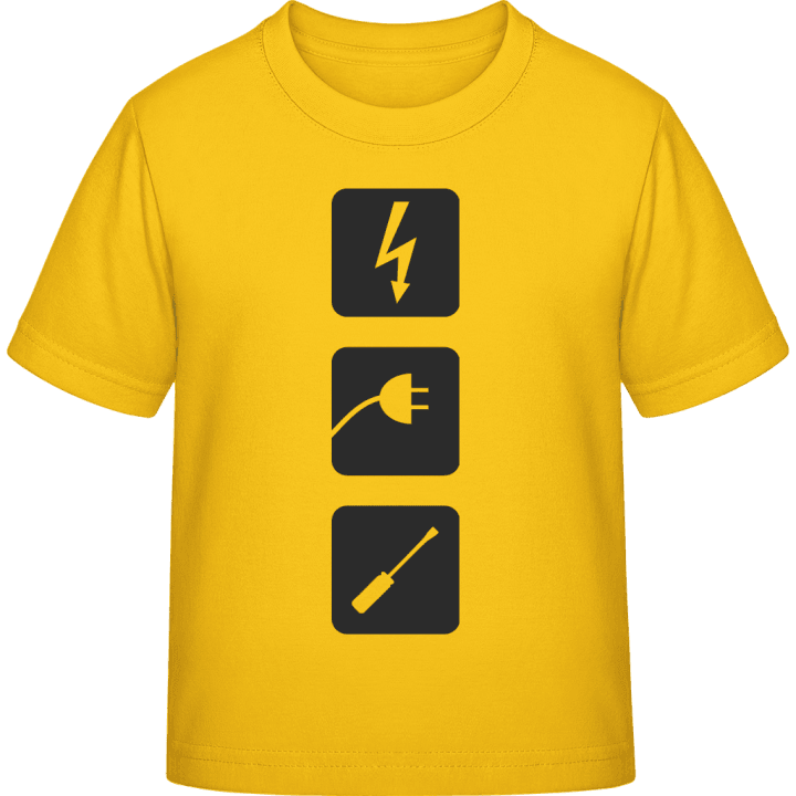 Electrician Icons T-shirt för barn contain pic