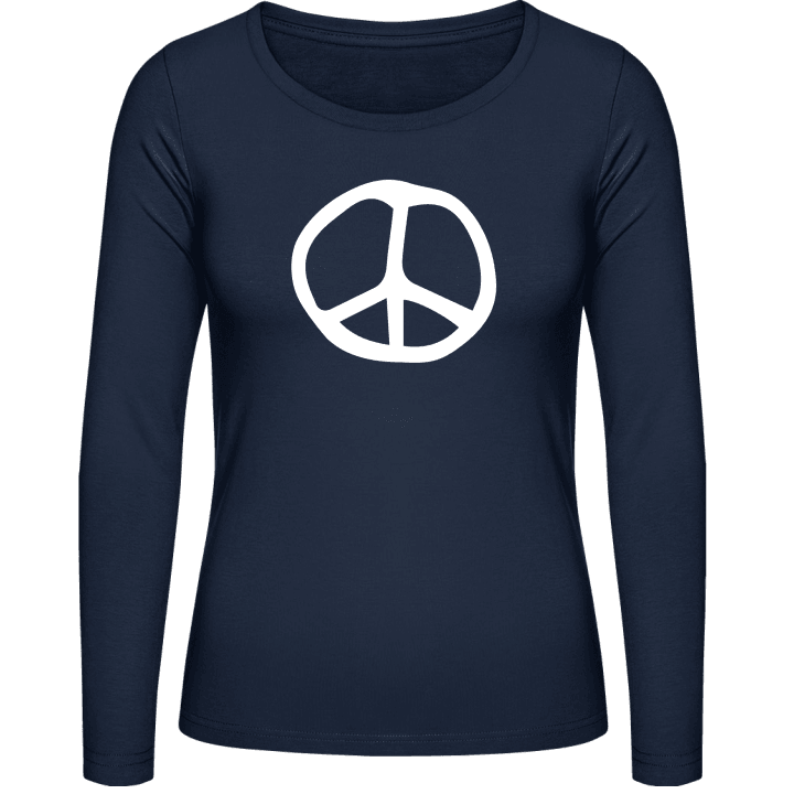 Peace Symbol Illustration Langermet skjorte for kvinner contain pic