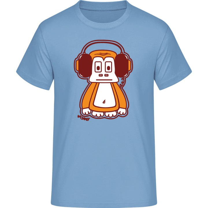 Monkey With Headphones T-Shirt 0 image