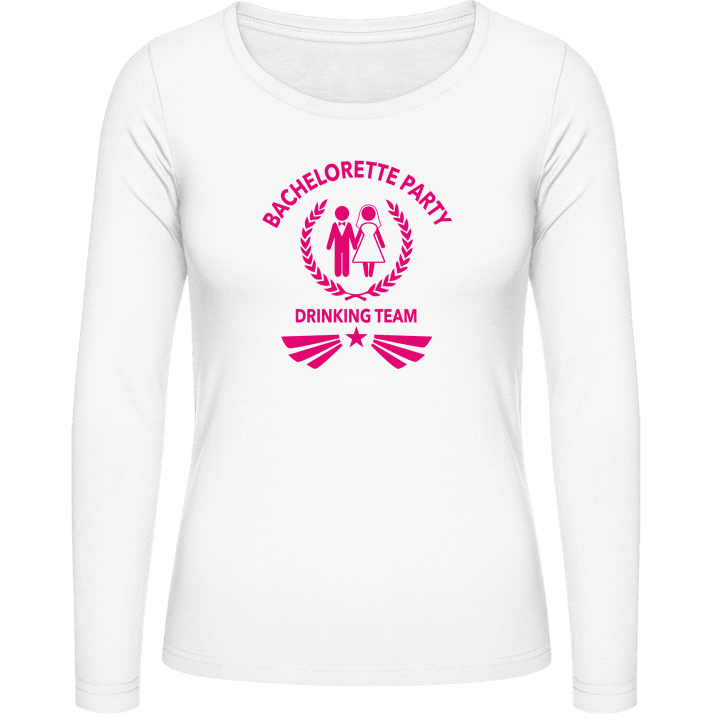 Bachelorette Party Drinking Team Langermet skjorte for kvinner contain pic