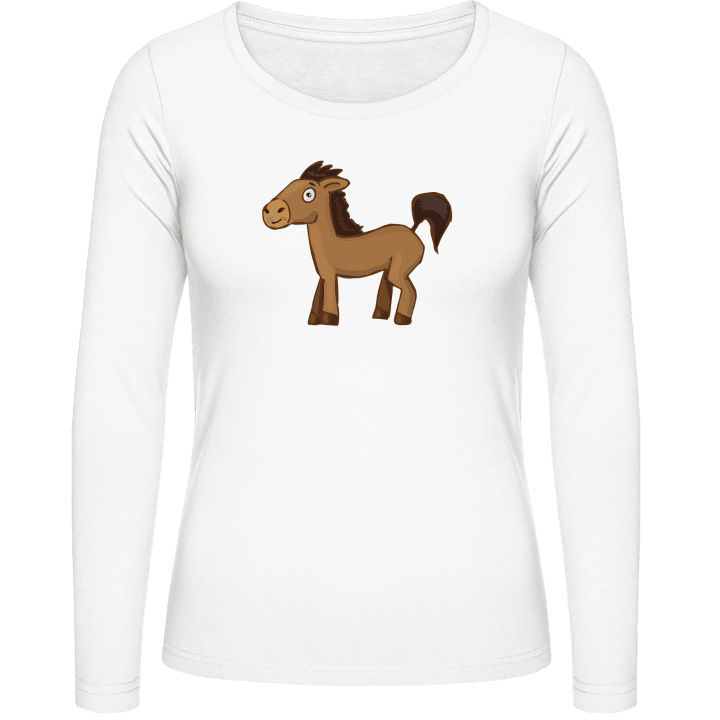 Horse Sweet Illustration Women long Sleeve Shirt 0 image
