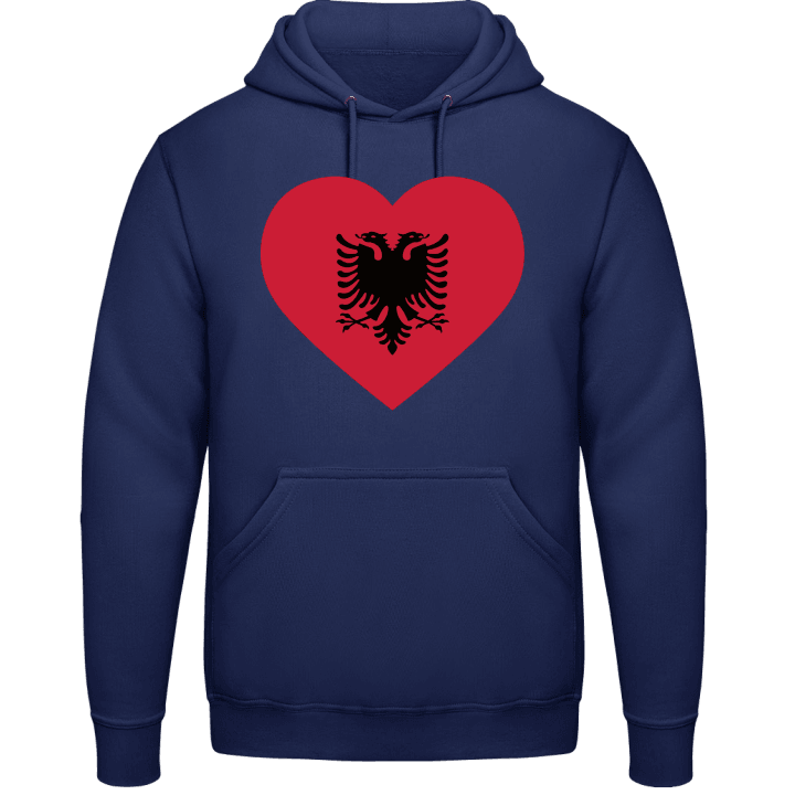 Albanian Heart Flag Hettegenser contain pic