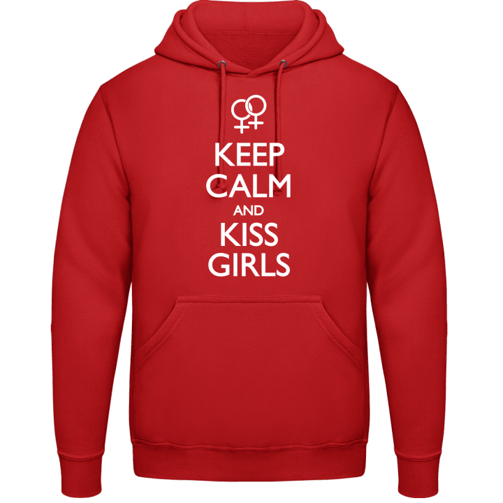 Keep Calm and Kiss Girls Lesbian Felpa con cappuccio contain pic