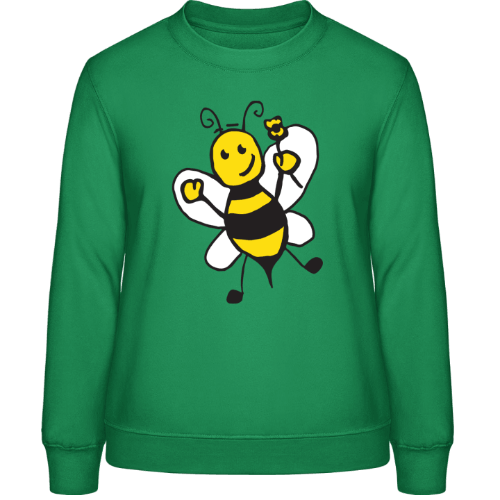 Happy Bee With Flower Frauen Sweatshirt 0 image