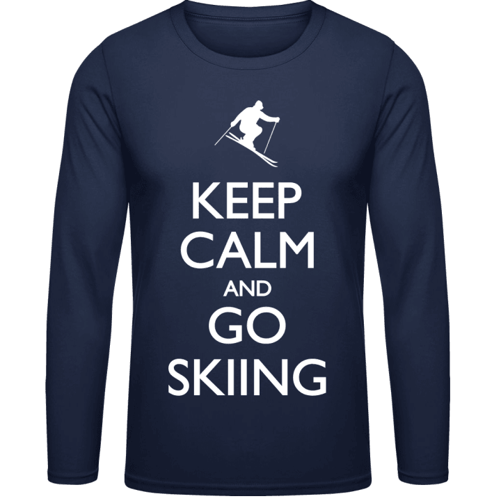 Keep Calm and go Skiing T-shirt à manches longues contain pic