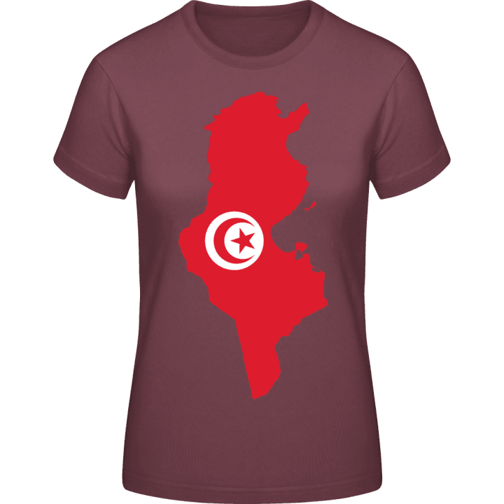 Tunisia Map T-skjorte for kvinner contain pic